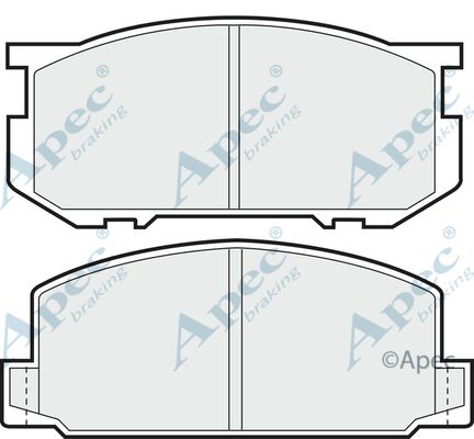 APEC BRAKING Комплект тормозных колодок, дисковый тормоз PAD348